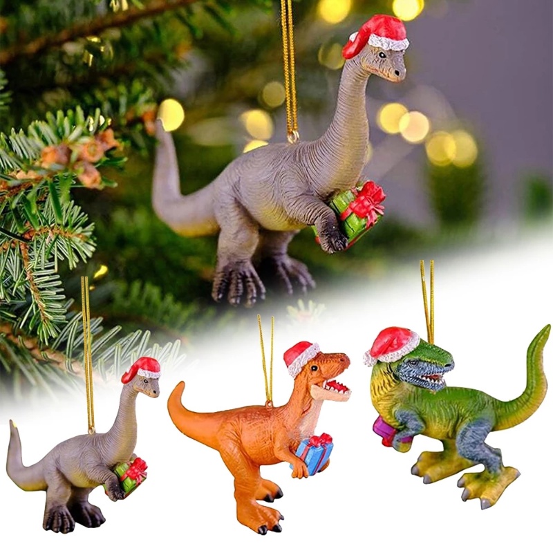 Ornamen Gantung Bentuk Dinosaurus Untuk Dekorasi Pohon Natal 2023