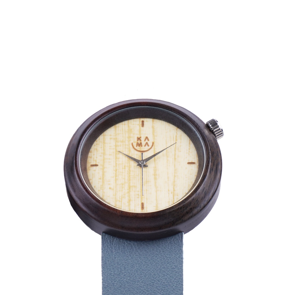 Kama Watch Jam Tangan Kayu Sonokeling Dial Putih