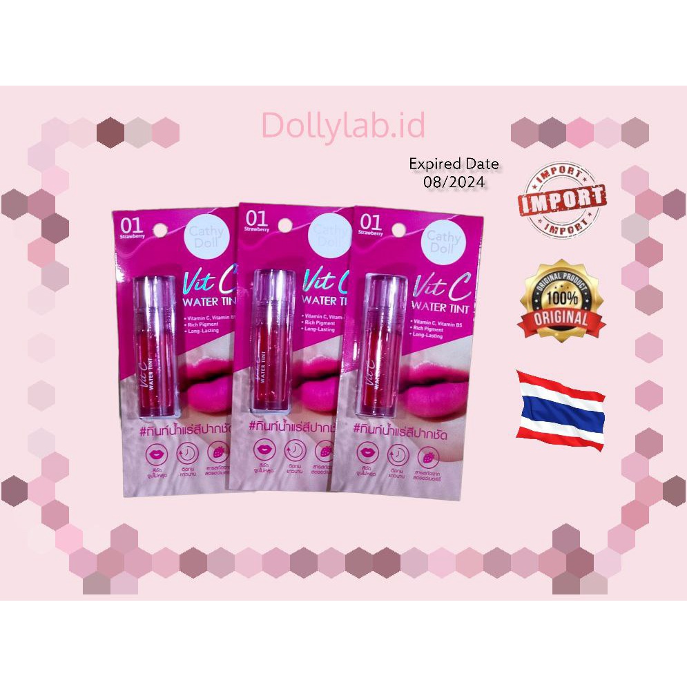 [BIG SALE] CATHY DOLL Vit C Water Tint | WIN METAWIN |Lip Tint | Lipstik 100% Original Thailand