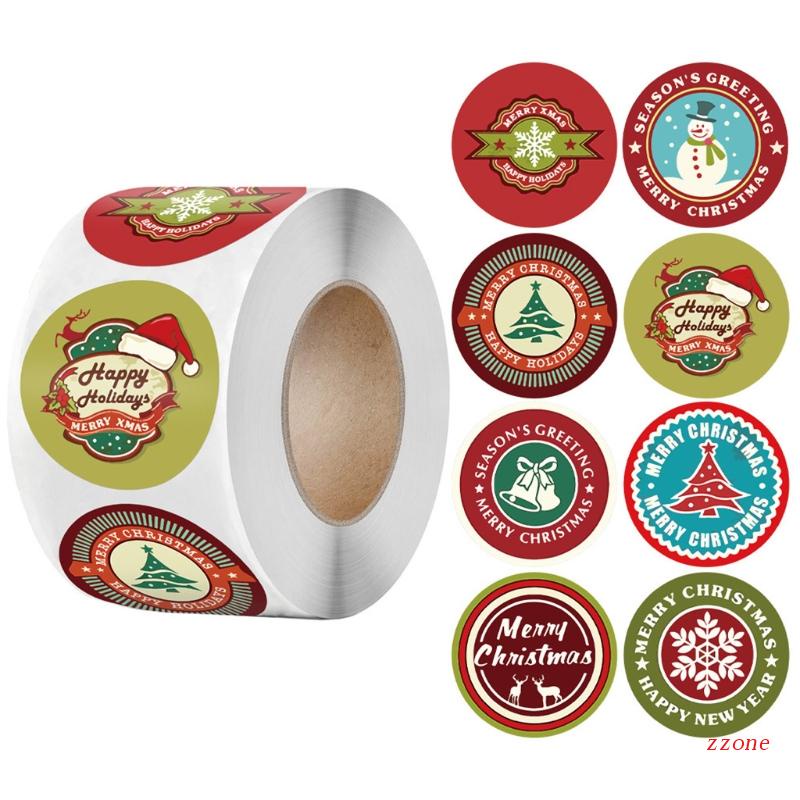 500pcs Roll Stiker Klasik Untuk Dekorasi Natal