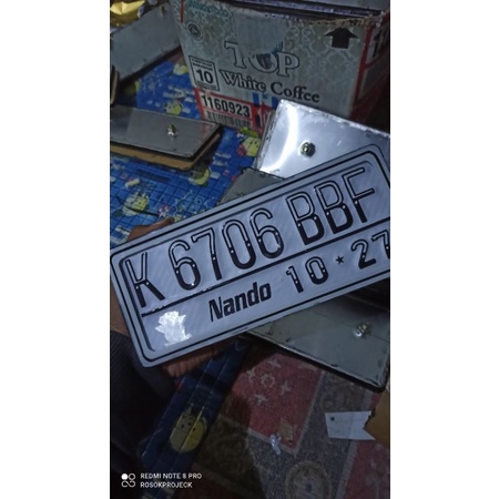 plat nomor motor akrilik free reques nama