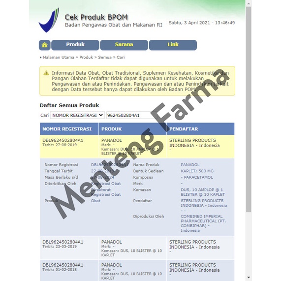 Panadol - Obat Penurun Panas, Pereda Nyeri, Sakit Kepala, Sakit Gigi