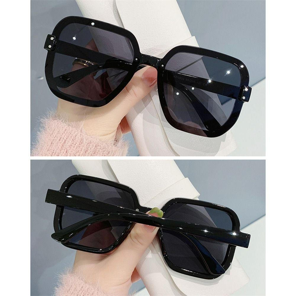 R-flower Kacamata Hitam Oversized UV400 Frame Kotak Untuk Wanita