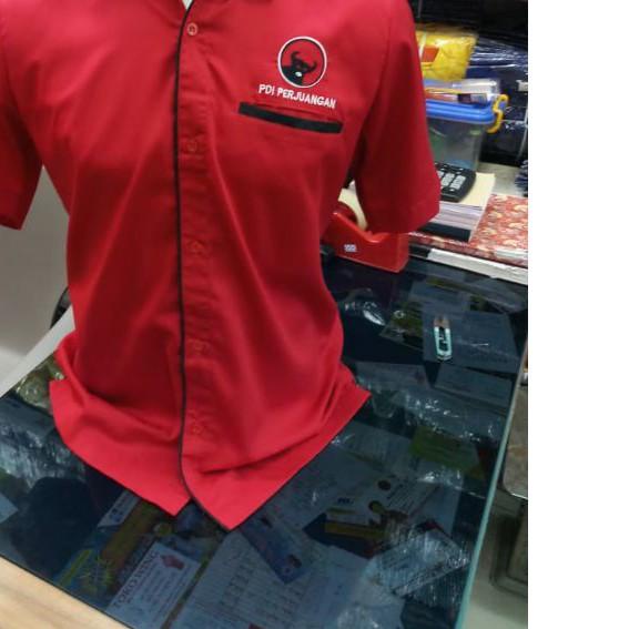 Kemeja PDI Perjuangan PDIP BAJU PDIP / ATRIBUT PARTAI / PDIP / PDIPERJUANGAN / PDI