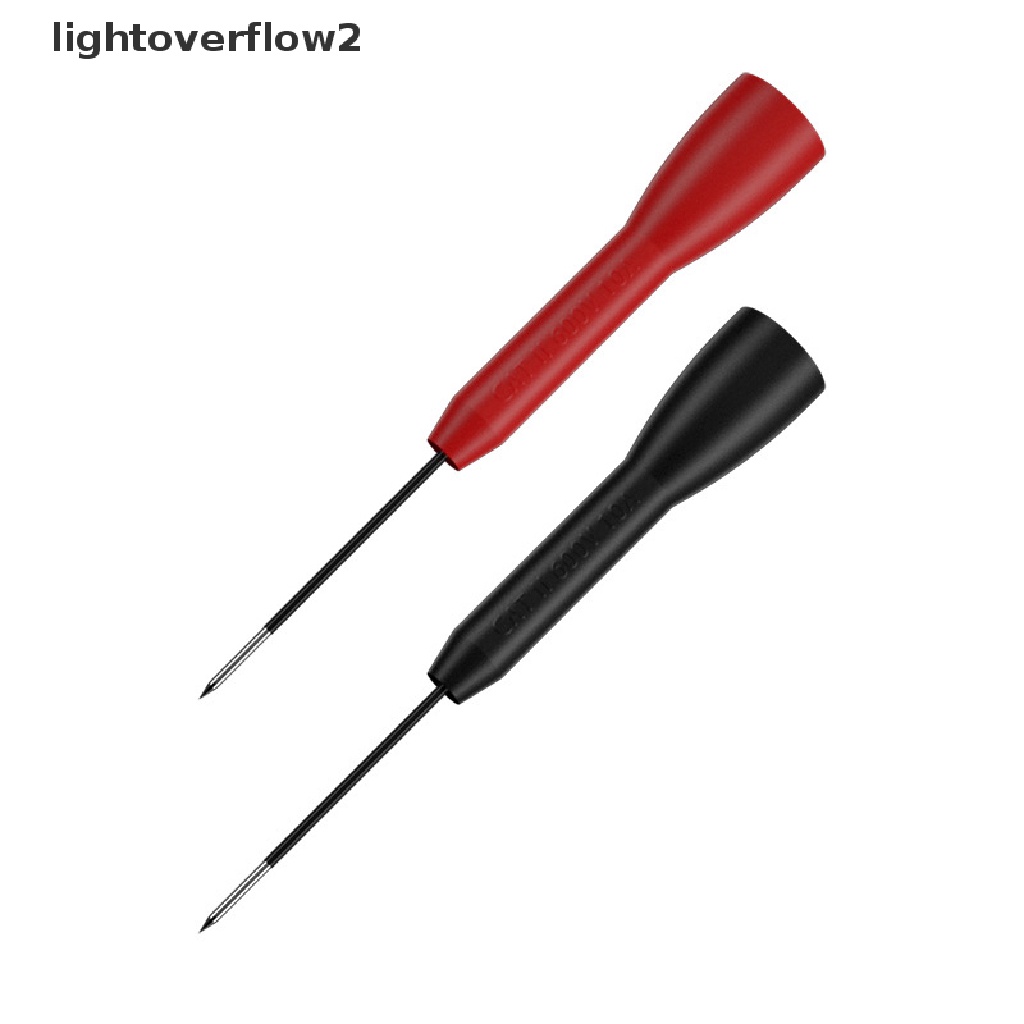 (lightoverflow2) 2pcs / Set Alat Tes Probe Multimeter Non Destruktif Dengan Pin Insulasi