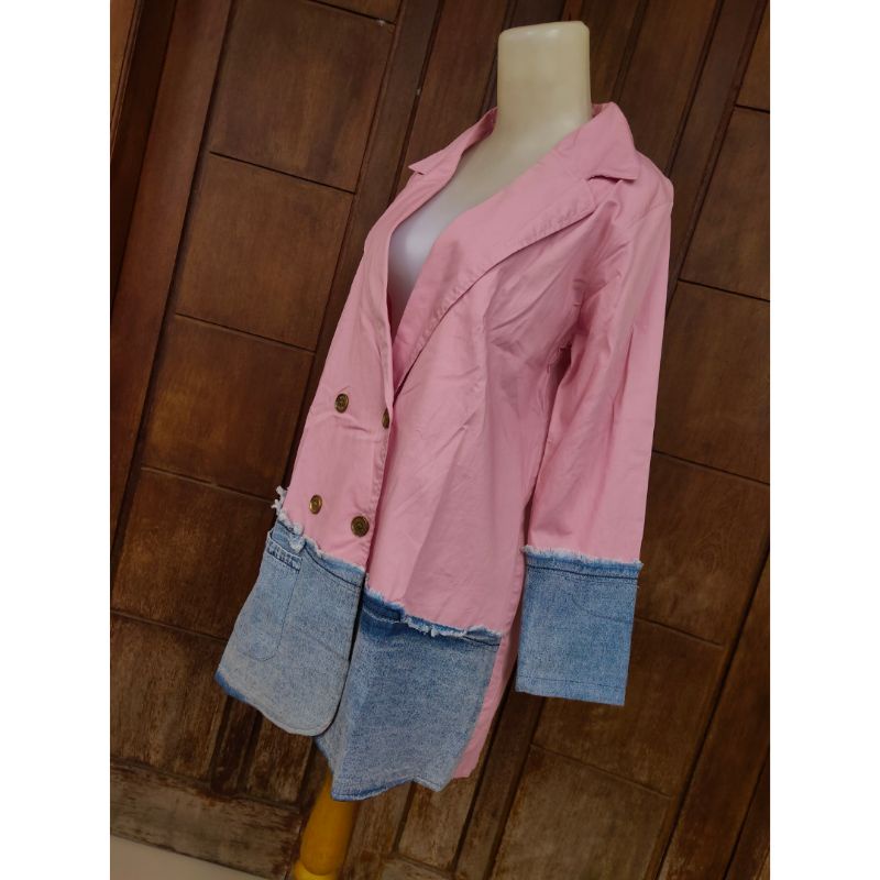 Blazer Katun mix Jeans Wash Rawis Premium Korean Style