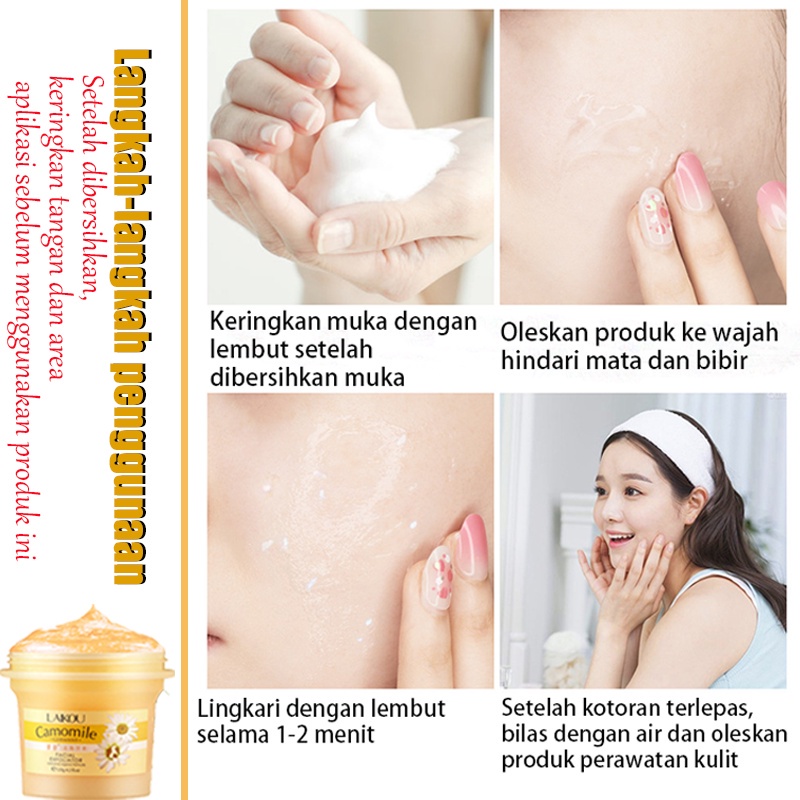 Scrub Wajah Lulur tubuh Face Peel Scrub Facial Muka Scrub Scrub Peel Wajah 120g Eksfoliasi Wajah Gel Blackhead Cleaner Body Exfoliating Gentle exfoliation Mencerahkan Dan Mengangkat Sel Kulit Mati