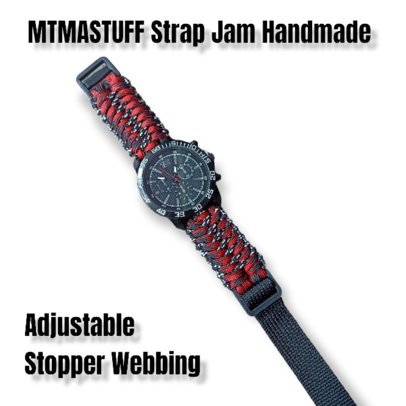 Jam Tangan Survival Strap Paracord handmade