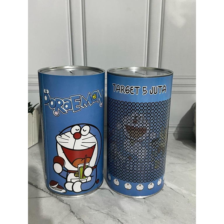 celengan target buka tutup karakter doraemon  murah meriah