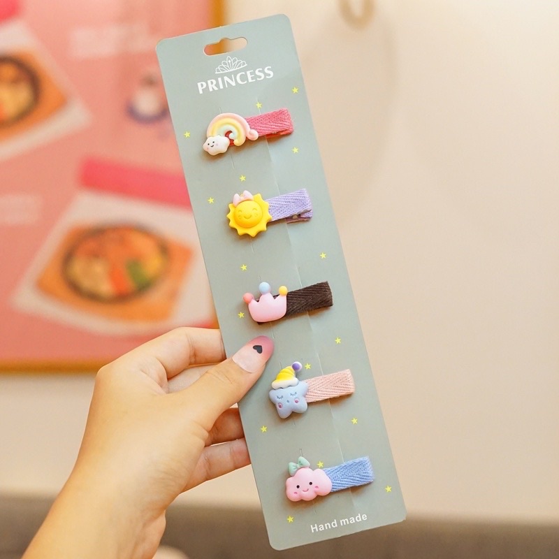 COD ! 5PCS / SET JEPITAN RAMBUT ANAK LUCU / JEPIT RAMBUT ANAK MOTIF KARAKTER KARTUN