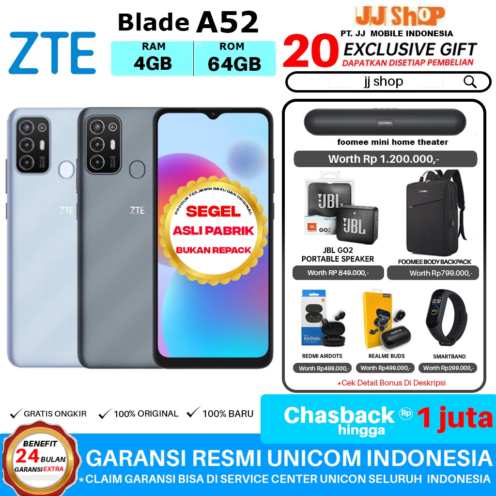 ZTE BLADE V40 VITA - ZTE BLADE A72 - ZTE BLADE A52 &amp; ADVAN G9 PRO GARANSI RESMI