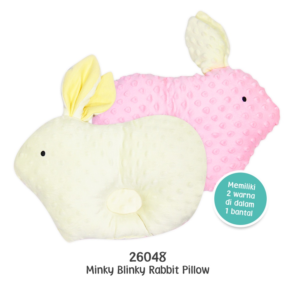 Kiddy Bantal Peyang Bayi / Bantal Kepala Anak Minky Blinky Rabbit Pillow / 26048