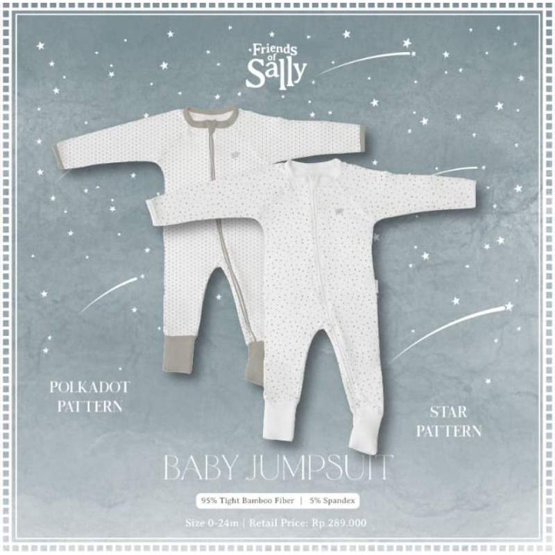 Baby Jumpsuit Friends Of Sally ft Chelsea Love baju tidur piyama bayi