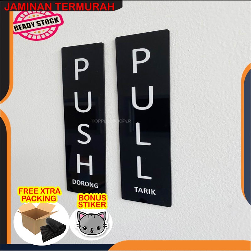 

Murah Push Pull Dorong Tarik | Sign Label Akrilik | Sign Board Pintu Keren