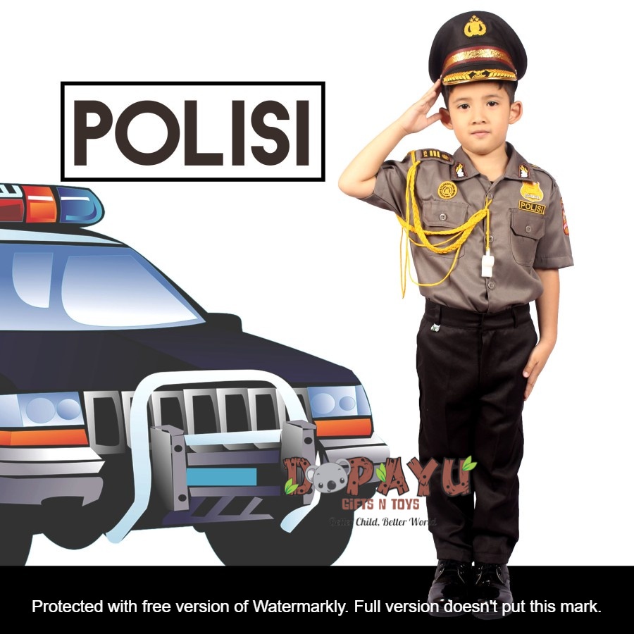 BAJU PROFESI KOSTUM ANAK POLISI KIJANG 7-8