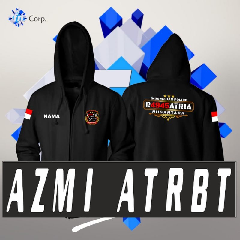 JAKET ZIPPER HOODIE SWEATER SWEATSHIRT POLISI RAGASATRIA R4945ATRIA NUSANTARA