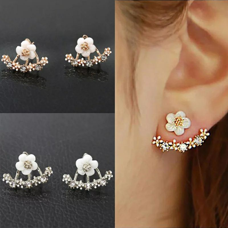 Anting Tusuk Motif Bunga Kecil Gaya Korea/Anting Wanita Anting Hijab