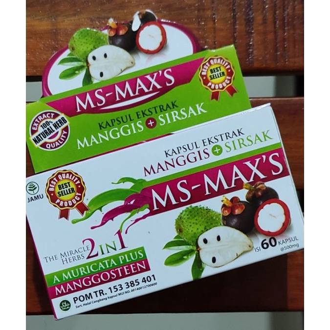 MS Max's 60 Kapsul / Ekstrak Kulit Plus Sirsak / Antioksidan / Daya Tahan Tubuh