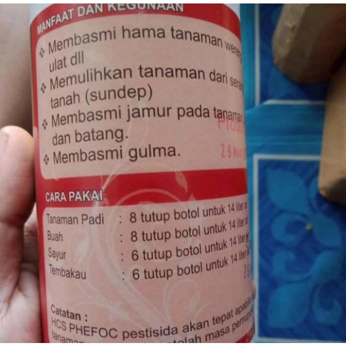 New pestisida-insektisida organik cair PHEFOC HCS obat pertanian/antilat -i=