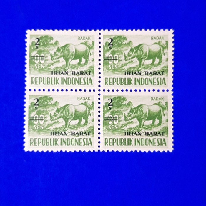 

Cantik Perangko/Prangko Indonesia. 1963. Badak C.T. Irian Barat, Blok 4 Bergaransi
