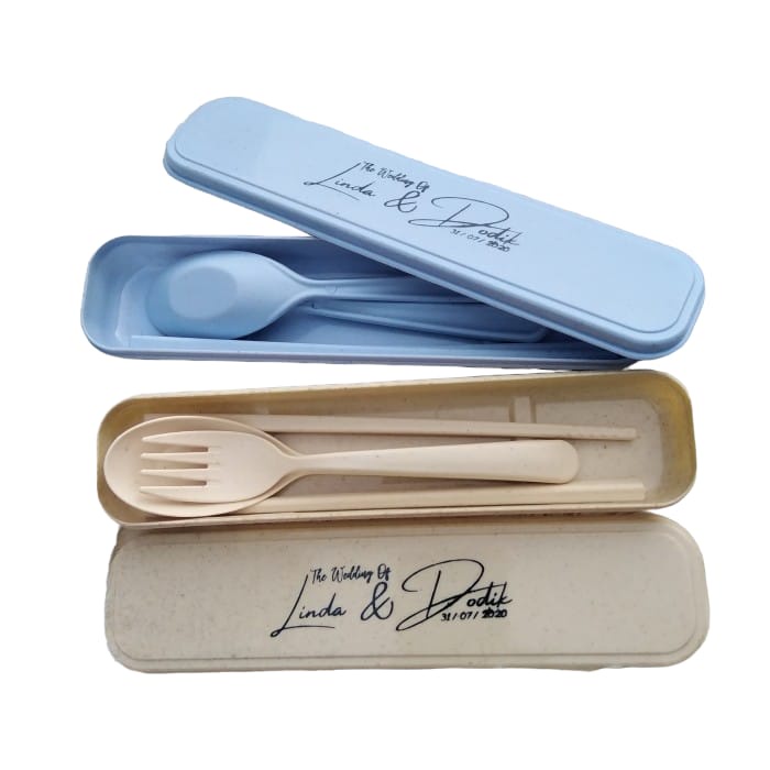 3IN1 SENDOK GARPU SUMPIT SET BOX KOTAK SOUVENIR FREE SABLON NAMA