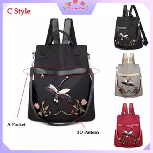 [LOKAL] Fashion Fair - Tas RISTI - Tas Ransel Backpack Fashion Wanita (BORDIR)