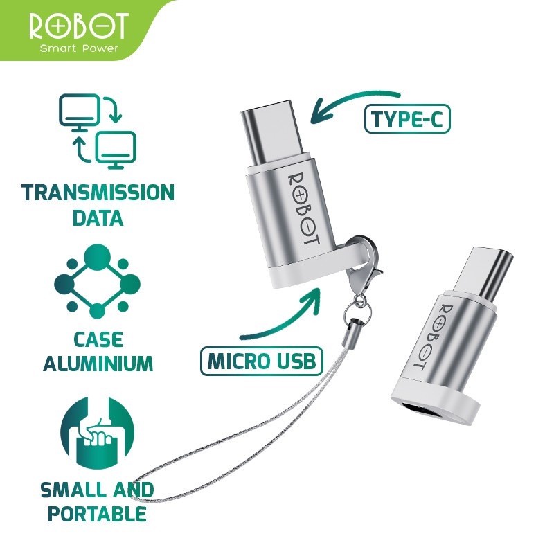 ADAPTER ROBOT MICRO USB TO TYPE C RT-OTG02