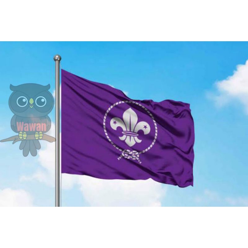 BENDERA TUNAS KELAPA DAN BENDERA PANDU DUNIA WOSM UKURAN BESAR DAN SEDANG