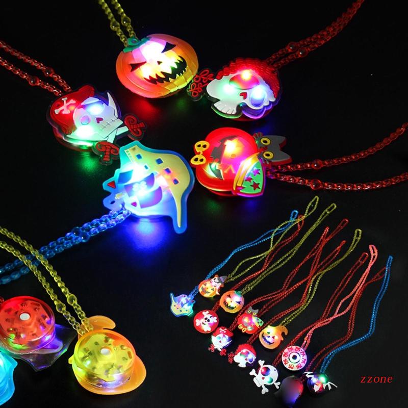 Zzz Kalung Liontin Lampu LED Glow in the Dark Untuk Anak