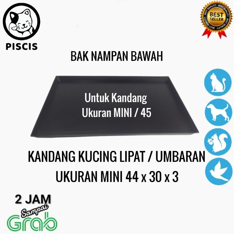 TATAKAN UMBARAN MINI 45 x 30 L 60 x 40 XL 75x45  LOYANG PLASTIK KANDANG KUCING LIPAT