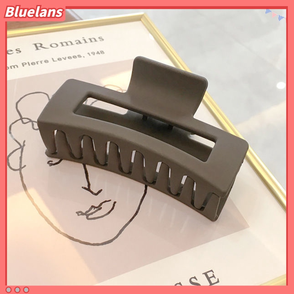 Bluelans Jepit Rambut Cakar Bentuk Persegi Besar Tahan Aus Untuk Aksesoris