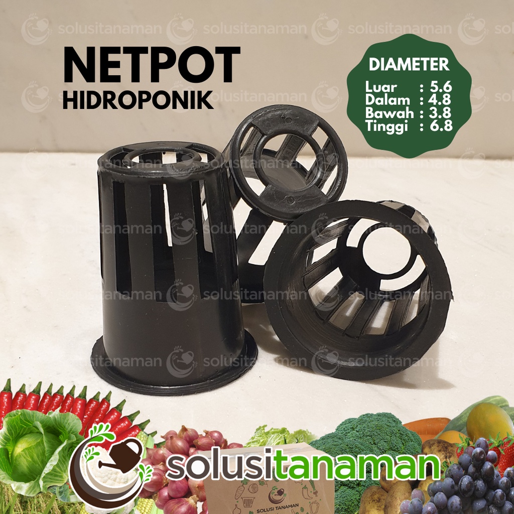 Jual Netpot SOLUSI 7cm Hidroponik @ 30 pcs Wadah Media Tanam Rockwool ...