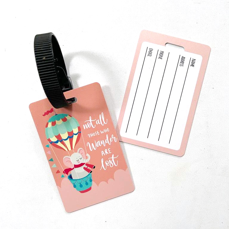 Bagtag Travel Luggage Tag Gantungan tas koper 3pcs gambar animal lucu bahan PVC