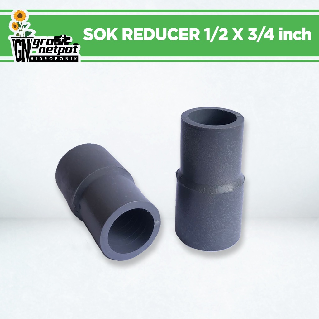 Reducer Sok Vlok Overloop 1/2 x 3/4 inch / Sambungan Pipa PVC 1/2" ke 3/4"
