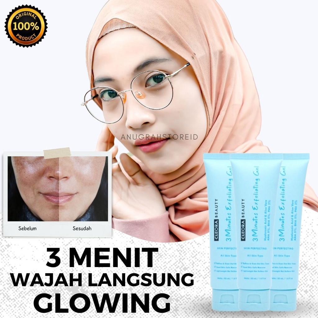 Cleorabeauty 3 Minutes Exfoliating Gel BPOM Clorea Beauty Clora Exfo Dari Cleora Celeora Mengontrol 