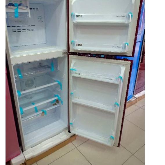 artg5G0s--Kulkas 2 Pintu POLYTRON PRM 21 BN R/B Belezza Pintu Kaca 220 Liter Tanpa Bunga Es