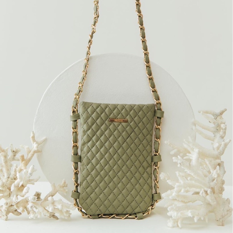 [PRELOVED] Phone Bag Tiana Sage Green Merche