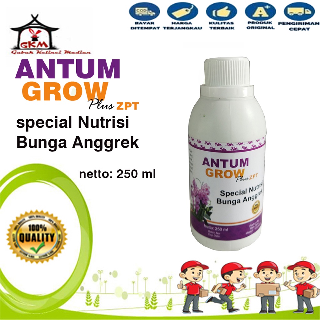 Antum Grow Plus Zpt Special Nutrisi Bunga Anggrek 250 ml