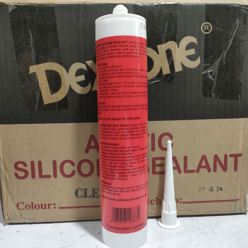 Lem Dextone Multi Purpose 300ml Sealant Silicone Silicon Kaca Keramik Besi Karet Kaca aquarium porselin Plastik Metal