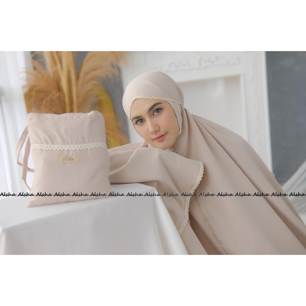 Mukena Traveling 2 in 1 Dewasa Mukenah Katun Polos Daily Pastel Mini