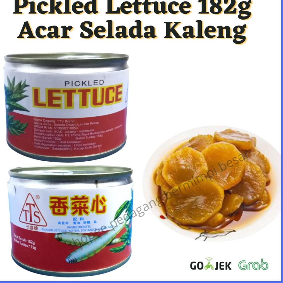 

Kilat Hemat--TTS Pickled Lettuce 182g/ Acar Selada Pickled Lettuce TTS Cai Xin Chaisim Kaleng /Asinan Sayur Selada Kalengan