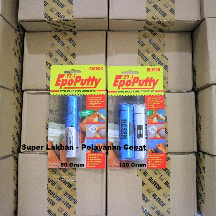 Lem Porting Alteco Epo Putty Tambal Knalpot Radiator Mesin Bocor Tahan panas Serbaguna Perekat Epoxy Waterproof