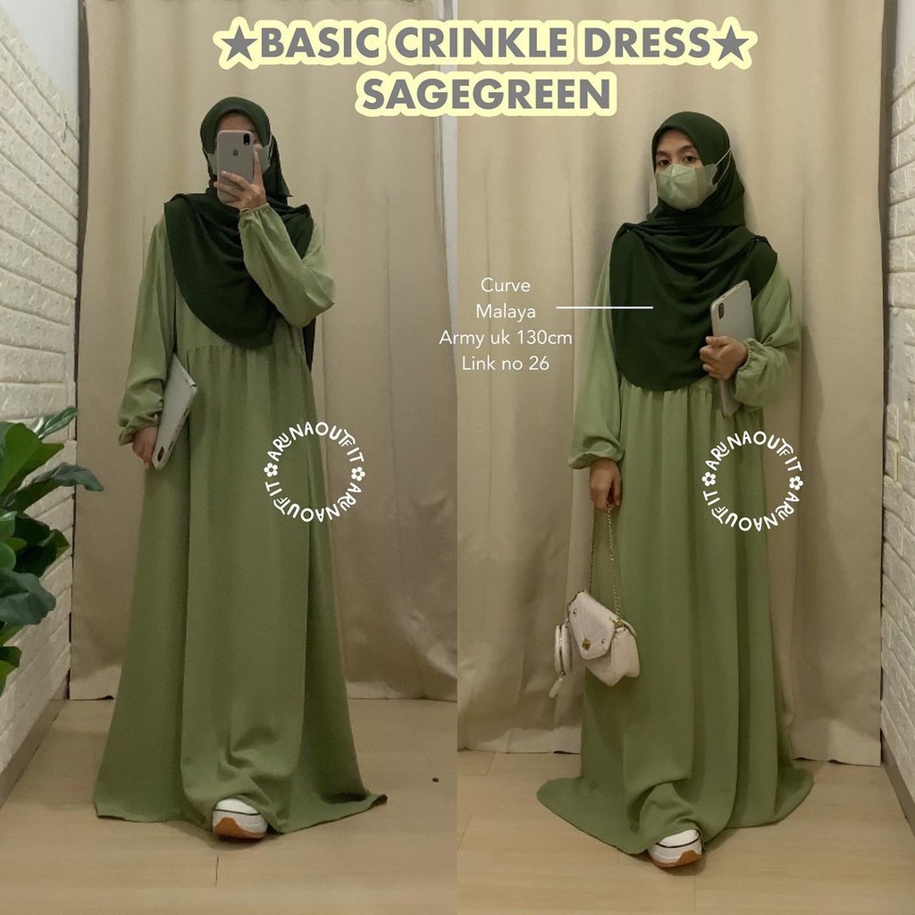 BASIC CRINKLE DRESS BY ARUNAOUTFIT