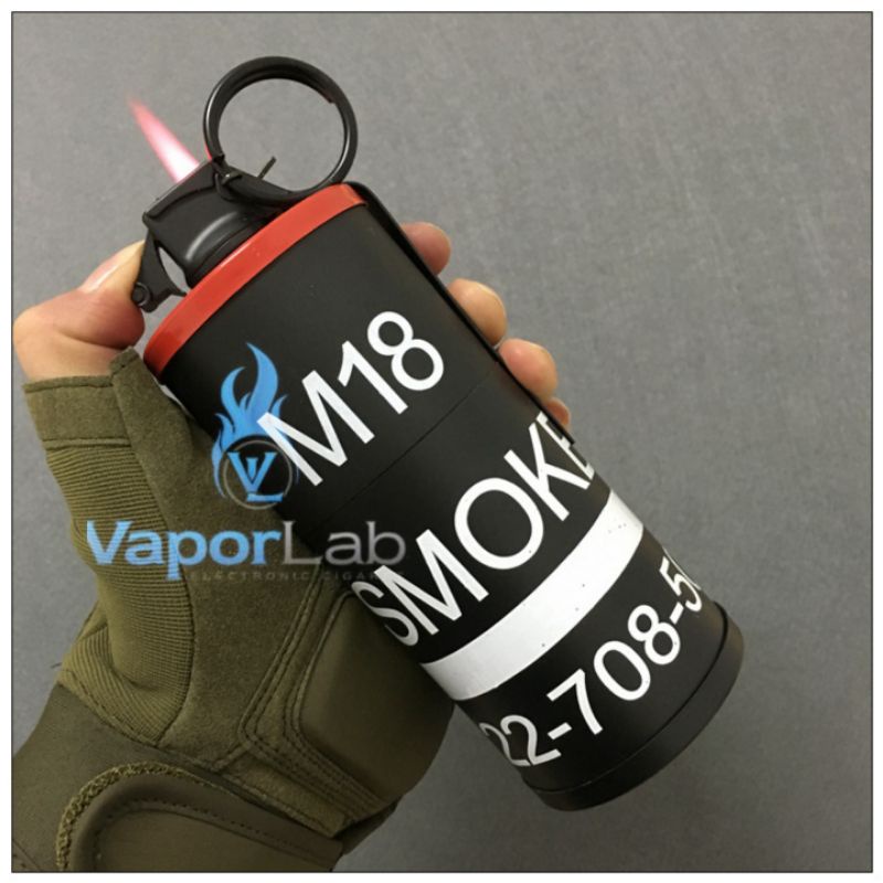 asbak plus korek api model granat bomb shape ashtray lighter unik lucu