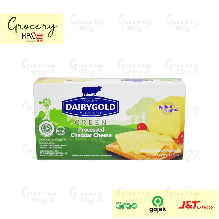 Jual DAIRYGOLD GREEN CHEDDAR CHEESE 160 GRAM Shopee Indonesia