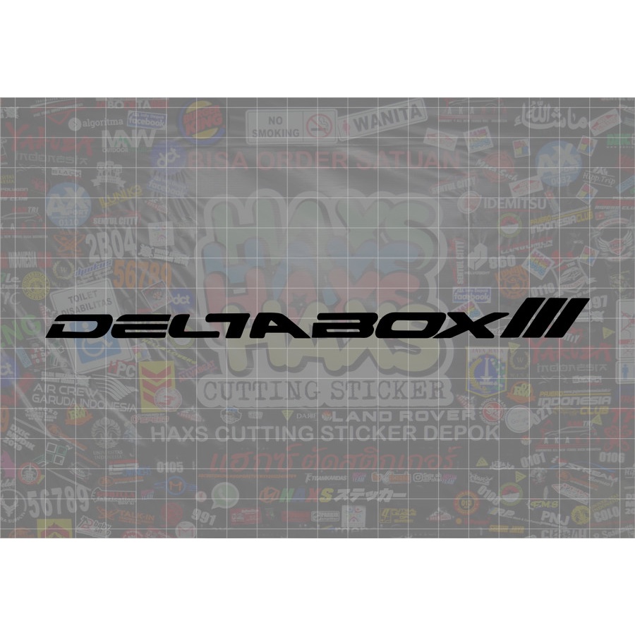 Cutting Sticker Deltabox Ukuran 18 Cm Untuk Motor Mobil