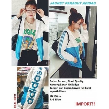 jaket wanita  JAKET IMPORT WANITA / JAKET PARASUT ADIDAS / JAKET IMPORT MURAH ADIDAS terbaru kirim h