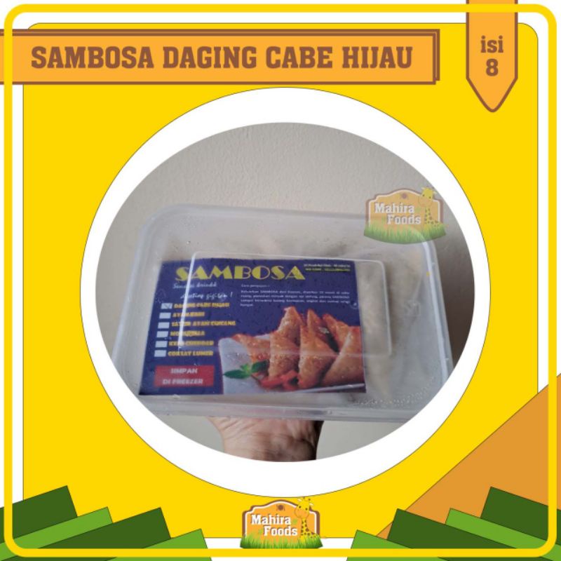 

Sambosa Daging Cabe Hijau Isi 8 / Sambosa Frozen