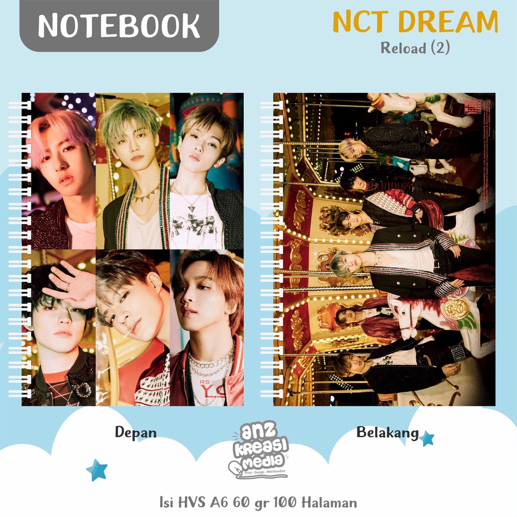 NOTEBOOK A6 BUKU TULIS SPIRAL - NCT DREAM RELOAD - MERCHANDISE KPOP MURAH UNOFFICIAL