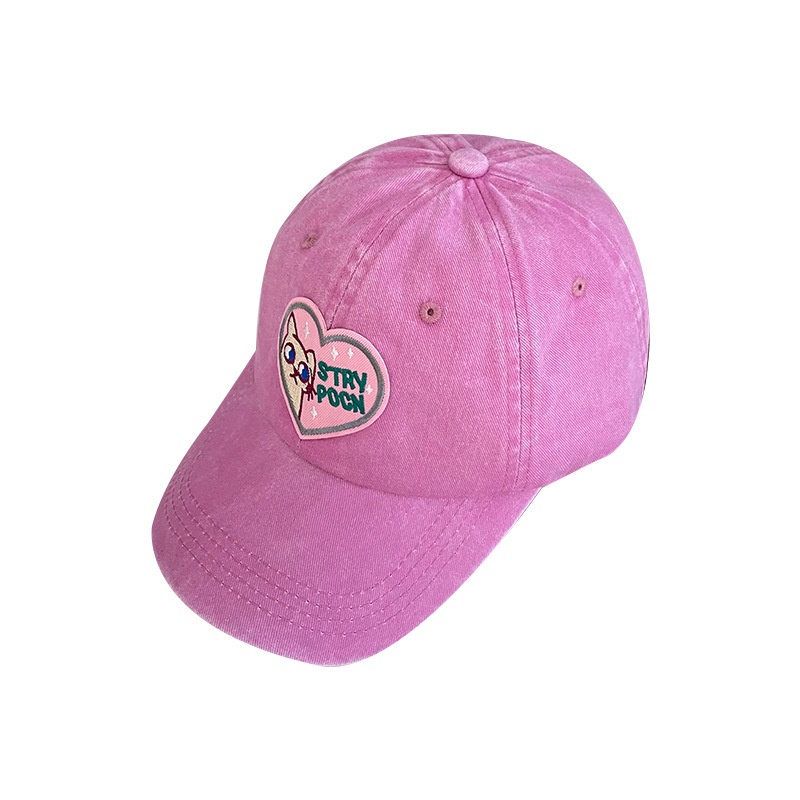 Topi Baseball Motif Kartun Kucing Warna Pink